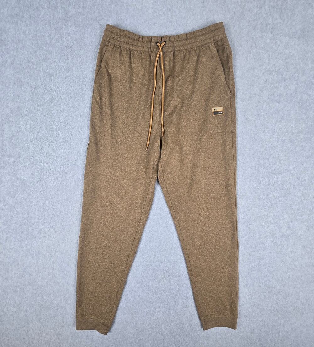 Hurley Small Tan H2O-Dri Joggers Elastic Waist with Drawstring and Pockets